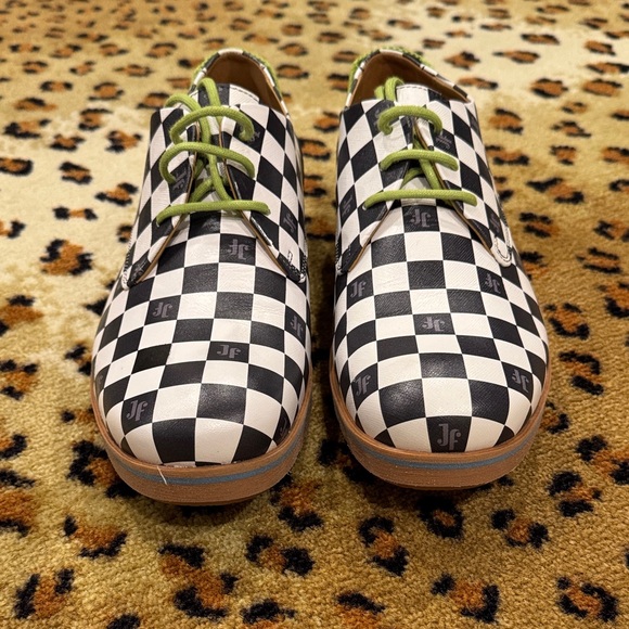 John Fluevog Checkered Men's Shoes - Picture 3 of 10